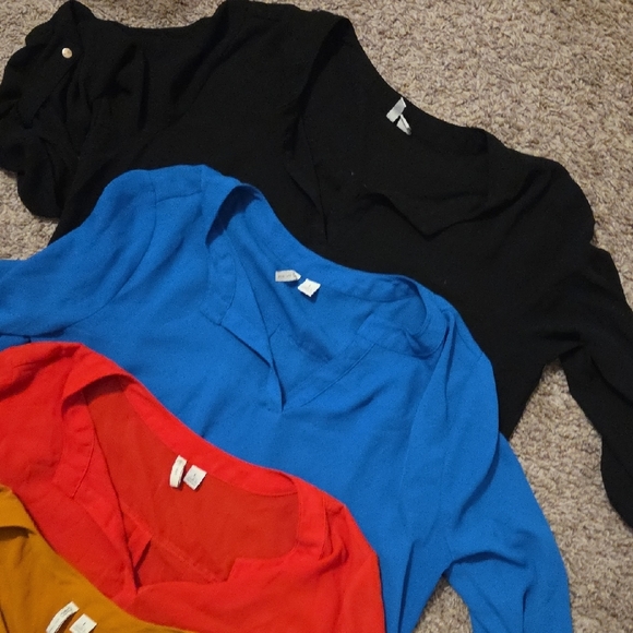 Cato Women's Blouse Collection - Black, Blue, Red, Orange, Mustard - Picture 4 of 6